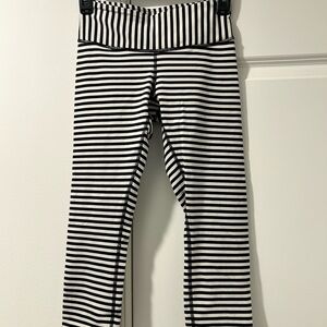 Lululemon Monochrome Striped Leggings